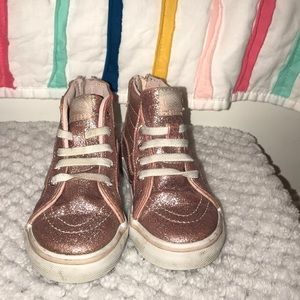 Toddler pink glitter vans